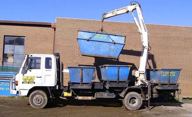 Our truck carries skip bins for hire for you urgent rubbish removal.